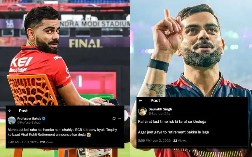 "If RCB Wins Today" Fans Panic As IPL Retirement Rumours Swirl Around Virat Kohli